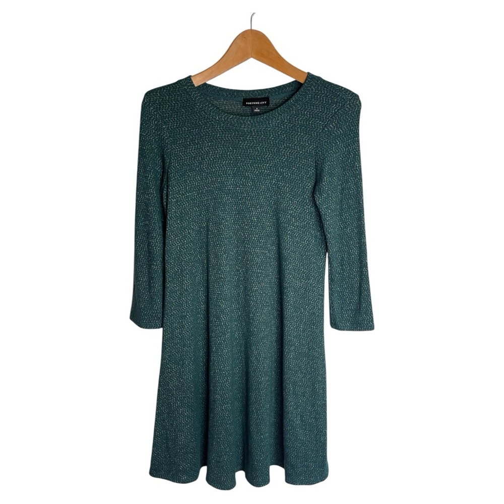 Elegant Green Long Sleeve Dress